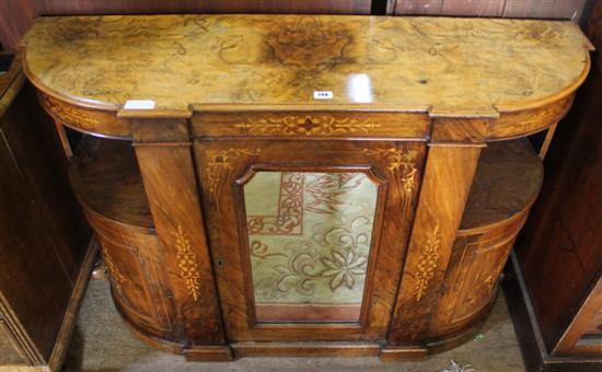 Victorian inlaid walnut credenza